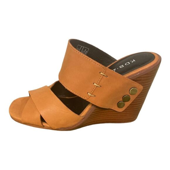 #300 KELSI DAGGER BROOKYLN lwather wedge heels - Picture 2 of 6